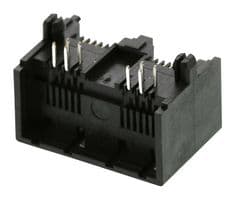 43814-6421 - MOLEX - 43814-6421 - Modular Connector, Modular Jack, 1 x 2 (Ganged), 6P4C, Cat3, Through Hole Mount