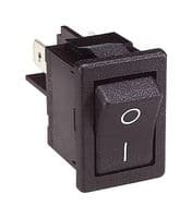 T8550VBAAA - BULGIN / PARTNER STOCK - T8550VBAAA - Rocker Switch, Miniature, On-Off, DPST-NO, Illuminated, Panel, Snap-In, Amber, 8500 Series