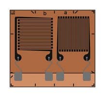 1-TM11-6/350GE - OMEGA - 1-TM11-6/350GE - Strain Gauge, 350 ohm, 3.7 mm, 3 mm, Solder Pads, 3-Element Stacked Rosette, 9.3 Vrms