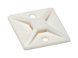 151-28469 MB4A-PA66-WH - HELLERMANNTYTON - 151-28469 MB4A-PA66-WH - CABLE TIE MOUNT, WHITE, 28X28X4.7MM