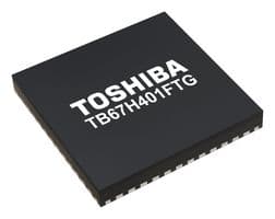 TB67H401FTG(O,EL) - TOSHIBA - TB67H401FTG(O,EL) - Motor Driver, DC Brush, 2 Outputs, 3 A /24 V Output, 4.75 V to 5.25 V, VQFN-EP-48, -20°C to 85°C