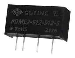 PDME2-S12-S12-S - CUI - PDME2-S12-S12-S - Isolated Through Hole DC/DC Converter, ITE, SIP, 1:1, 2 W, 1 Output, 12 V