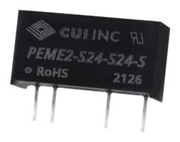 PEME2-S24-S24-S - CUI - PEME2-S24-S24-S - Isolated Through Hole DC/DC Converter, ITE, SIP, 1:1, 2 W, 1 Output, 24 V