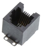 RJE231660413T - AMPHENOL COMMUNICATIONS SOLUTIONS - RJE231660413T - Modular Connector, Modular Jack, 1 x 1 (Port), 6P6C, Surface Mount