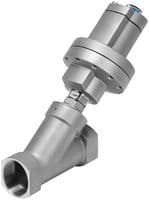 8060519 - FESTO - 8060519 - Angle Seat Valve, Diaphragm Actuator, 2/2 Way, G1/8, 77.4 m³/h, 5 bar to 7 bar, VZXA Series