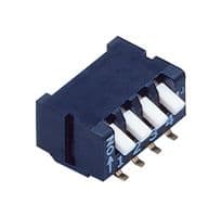 CFP-0402TB - NIDEC COMPONENTS - CFP-0402TB - DIP / SIP Switch, 4 Circuits, Piano Key, Surface Mount, 4PST-NO, 6 V, 100 mA