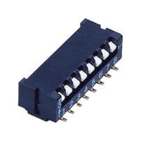 CFP-0801TB - NIDEC COMPONENTS - CFP-0801TB - DIP / SIP Switch, 8 Circuits, Piano Key, Surface Mount, 8PST-NO, 6 V, 100 mA