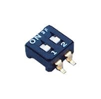 CFS-0200TB - NIDEC COMPONENTS - CFS-0200TB - DIP / SIP Switch, 2 Circuits, Slide, Surface Mount, DPST-NO, 6 V, 100 mA