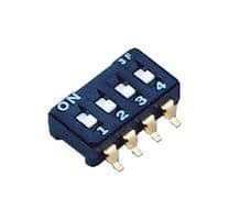 CFS-0400TB - NIDEC COMPONENTS - CFS-0400TB - DIP / SIP Switch, 4 Circuits, Slide, Surface Mount, 4PST-NO, 6 V, 100 mA