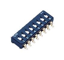 CFS-0801TA - NIDEC COMPONENTS - CFS-0801TA - DIP / SIP Switch, 8 Circuits, Slide, Surface Mount, 8PST-NO, 6 V, 100 mA