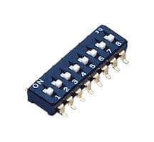 CFS-0802TA - NIDEC COMPONENTS - CFS-0802TA - DIP / SIP Switch, 8 Circuits, Slide, Surface Mount, 8PST-NO, 6 V, 100 mA