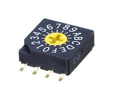 SC-1010TB - NIDEC COMPONENTS - SC-1010TB - Rotary Coded Switch, SC-1000 Series, Surface Mount, 16 Position, 5 VDC, BCH, 100 mA