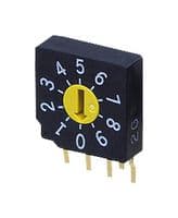 SC-1011W - NIDEC COMPONENTS - SC-1011W - Rotary Coded Switch, SC-1000 Series, Through Hole, 16 Position, 5 VDC, BCH, 100 mA