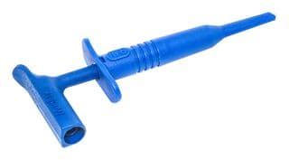 BU-20431-6 - MUELLER ELECTRIC - BU-20431-6 - Test Accessory, Blue, 15 A, Right Angle Insulated Plunger Hook Clip