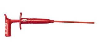 BU-20433-2 - MUELLER ELECTRIC - BU-20433-2 - Test Accessory, Red, 1 A, Right Angle Insulated Long Wire Plunger Hook Clip