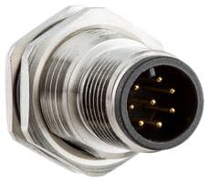 SM12A-08PMMS-SF8001 - AMPHENOL LTW - SM12A-08PMMS-SF8001 - Sensor Connector, M12, Male, 8 Positions, Solder Pin, Straight Panel Mount