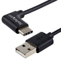 USB2AC1MR - STARTECH - USB2AC1MR - USB Cable, 1m 3ft USB to USB C Cable, Right-Angle, USB 2.0, USB-A to USB-C