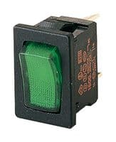 1800.1108 - MARQUARDT - 1800.1108 - Rocker Switch, On-Off, SPST, Illuminated, Panel Mount, Green, 1800 Series