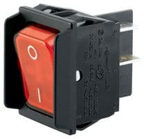 1835.3602 - MARQUARDT - 1835.3602 - Rocker Switch, On-Off, DPST, Illuminated, Panel Mount, Red, 1830 Series