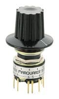 9037.0200 - MARQUARDT - 9037.0200 - Rotary Switch, 6 Position, 3 Pole, 30 °, 400 mA, 28 V, 9037 Series