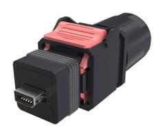 NDHN3B2 - AMPHENOL COMMUNICATIONS SOLUTIONS - NDHN3B2 - Modular Connector, Solder Pad, IX Type B Plug, 1 x 1 (Port), 10P10C, Cat6a, IP67, Panel Mount