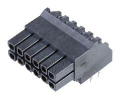 44764-1202 - MOLEX - 44764-1202 - PCB Receptacle, Board-to-Board, Wire-to-Board, 3 mm, 2 Rows, 12 Contacts, Female Receptacle
