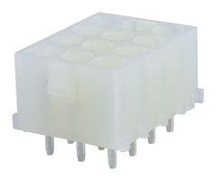 10-84-4120 - MOLEX - 10-84-4120 - Pin Header, Wire-to-Board, 6.35 mm, 3 Rows, 12 Contacts, Through Hole Straight, MLX 42002 Series