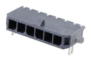 43650-0610 - MOLEX - 43650-0610 - Pin Header, Wire-to-Board, 3 mm, 1 Rows, 6 Contacts, Surface Mount Right Angle