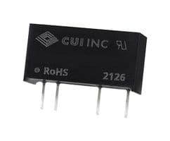 PEME2-S5-D12-S - CUI - PEME2-S5-D12-S - Isolated Through Hole DC/DC Converter, ITE, SIP, 2 W, 2 Output, 12 V