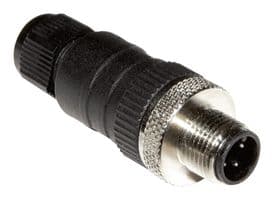 STE-1204-G - SICK - STE-1204-G - Sensor Connector, M12, Male, 4 Positions, Solder Pin, Straight Cable Mount
