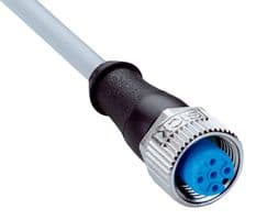 YF2A14-020VB3XLEAX - SICK - YF2A14-020VB3XLEAX - Sensor Cable, A Coded, M12 Receptacle, Free End, 4 Positions, 2 m, 6.6 ft