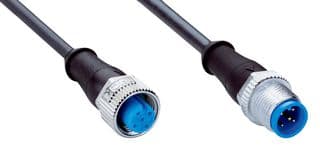 YF2A15-010UB5M2A15 - SICK - YF2A15-010UB5M2A15 - Sensor Cable, A Coded, M12 Plug, M12 Receptacle, 5 Positions, 1 m, 3.3 ft