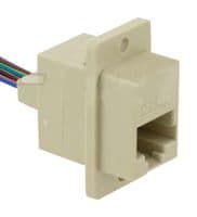 ECJ5048-L - L-COM - ECJ5048-L - Ethernet Cable, Cat3, RJ45 Jack to Free End, Multi-coloured, 254 mm, 10 "