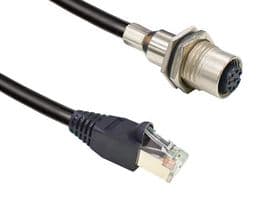 MSAS-08PFFJ-SF8AA5 - AMPHENOL LTW - MSAS-08PFFJ-SF8AA5 - Sensor Cable, A Coded, M12 Receptacle, RJ45 Plug, 8 Positions, 500 mm, 19.7 ", M Series