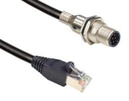 MSAS-08PMMJ-SF8AA5 - AMPHENOL LTW - MSAS-08PMMJ-SF8AA5 - Sensor Cable, A Coded, M12 Plug, RJ45 Plug, 8 Positions, 500 mm, 19.7 ", M Series