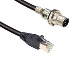 MSDS-04PMMJ-SF8AA5 - AMPHENOL LTW - MSDS-04PMMJ-SF8AA5 - Sensor Cable, D Coded, M12 Plug, RJ45 Plug, 4 Positions, 500 mm, 19.7 ", M Series
