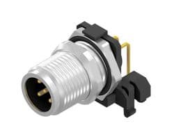 43-01207 - AMPHENOL CONEC - 43-01207 - Sensor Connector, M12, Male, 5 Positions, PCB Pin, Right Angle Panel Mount