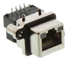 MRJ5380M1 - AMPHENOL COMMUNICATIONS SOLUTIONS - MRJ5380M1 - Modular Connector, RJ45 Jack, 1 x 1 (Port), 8P8C, Cat5, IP67, Through Hole Mount