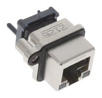 MRJ5480MF - AMPHENOL COMMUNICATIONS SOLUTIONS - MRJ5480MF - Modular Connector, RJ45 Jack, 1 x 1 (Port), 8P8C, IP67, Panel Mount, Through Hole Mount