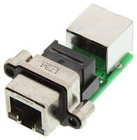 MRJ578101 - AMPHENOL COMMUNICATIONS SOLUTIONS - MRJ578101 - Modular Connector, RJ45 Jack, 1 x 1 (Port), 8P8C, Cat5, IP67, Through Hole Mount