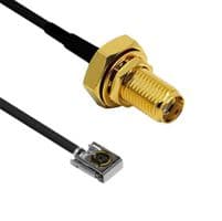 ASMGLKL010XC113S11 - SIRETTA - ASMGLKL010XC113S11 - RF / Coaxial Cable Assembly, 3.9 ", 100 mm, 1.13mm, MHF4-Type Plug, SMA Bulkhead Jack, 50 ohm