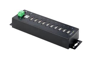 USB210AIND-USB-A-HUB - STARTECH - USB210AIND-USB-A-HUB - Hub, 10-Port Industrial USB 2.0 Hub, Rugged Mountable USB-A Expansion Hub