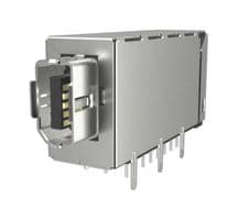 NDMA232100 - AMPHENOL COMMUNICATIONS SOLUTIONS - NDMA232100 - Modular Connector, IX Type A Jack, 1 x 1 (Single), 10P, Cat6a, Through Hole Mount Right Angle