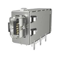 NDMA134100 - AMPHENOL COMMUNICATIONS SOLUTIONS - NDMA134100 - Modular Connector, IX Type A Jack, 1 x 1 (Single), 10P, Cat6a, Through Hole Mount Right Angle