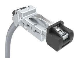 DRPC11B001040 - AMPHENOL COMMUNICATIONS SOLUTIONS - DRPC11B001040 - Ethernet Cable, Cat6a, 45° RJ45 Plug to Free End, SFTP (Screened Foiled Twisted Pair), Grey, 2 m