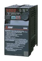 FR-E820S-0030-4-60 - MITSUBISHI - FR-E820S-0030-4-60 - Inverter, Induction/Permanent Magnet Motor, 1-Phase, 3 A, 200-240 VAC, 400W, IP20, FR-E800 Series