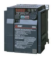 FR-E820S-0050-4-60 - MITSUBISHI - FR-E820S-0050-4-60 - Inverter, Induction/Permanent Magnet Motor, 1-Phase, 5 A, 200-240 VAC, 750W, IP20, FR-E800 Series