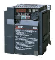 FR-E840-0016-4-60 - MITSUBISHI - FR-E840-0016-4-60 - Inverter, Induction/Permanent Magnet Motor, 3-Phase, 2.1 A, 380-480 VAC, 750W, IP20, FR-E800 Series