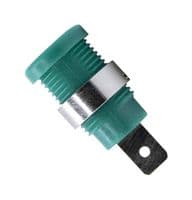 BU-31610-5 - MUELLER ELECTRIC - BU-31610-5 - Banana Test Connector, Jack, Panel Mount, 35 A, 1 kV, Nickel Plated Contacts, Green