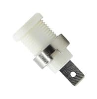 BU-31610-9 - MUELLER ELECTRIC - BU-31610-9 - Banana Test Connector, Jack, Panel Mount, 35 A, 1 kV, Nickel Plated Contacts, White